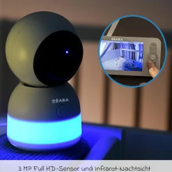 Video-Babyphone mit 360° Kamera & 720p-HD-Bildschirm - Zen Night Light