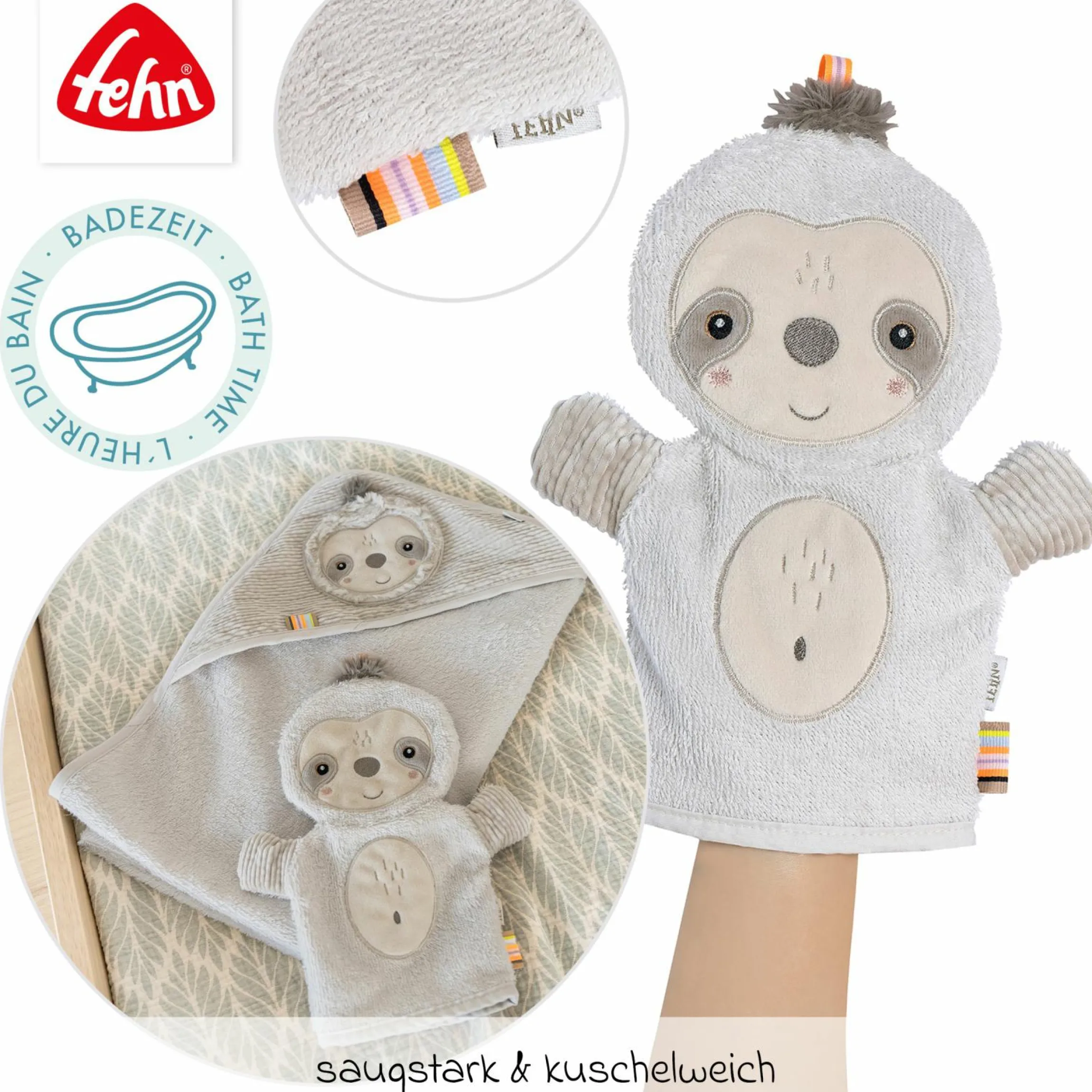 Waschhandschuh - Faultier