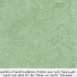 Waschhandschuh - Stickerei Faultier - Hellolivgrün