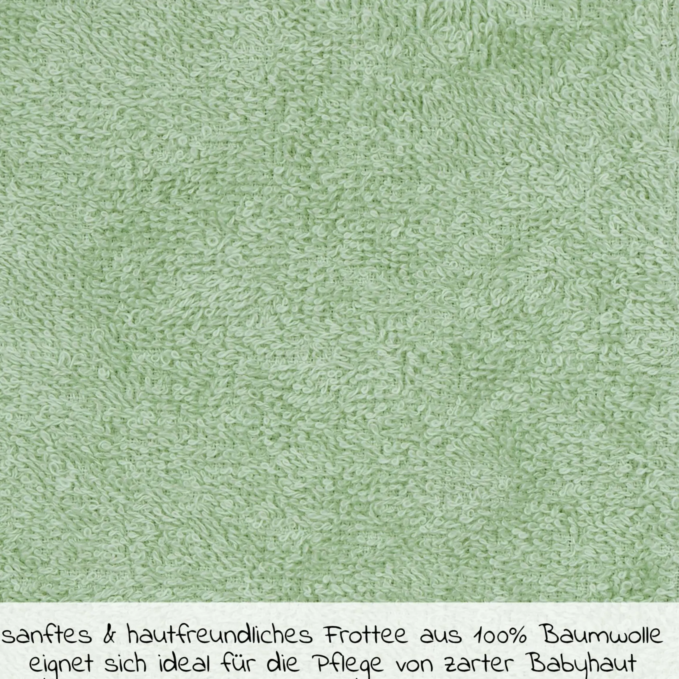 Waschhandschuh - Stickerei Faultier - Hellolivgrün