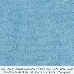 Waschhandschuh - Stickerei Pinguine - Eisblau
