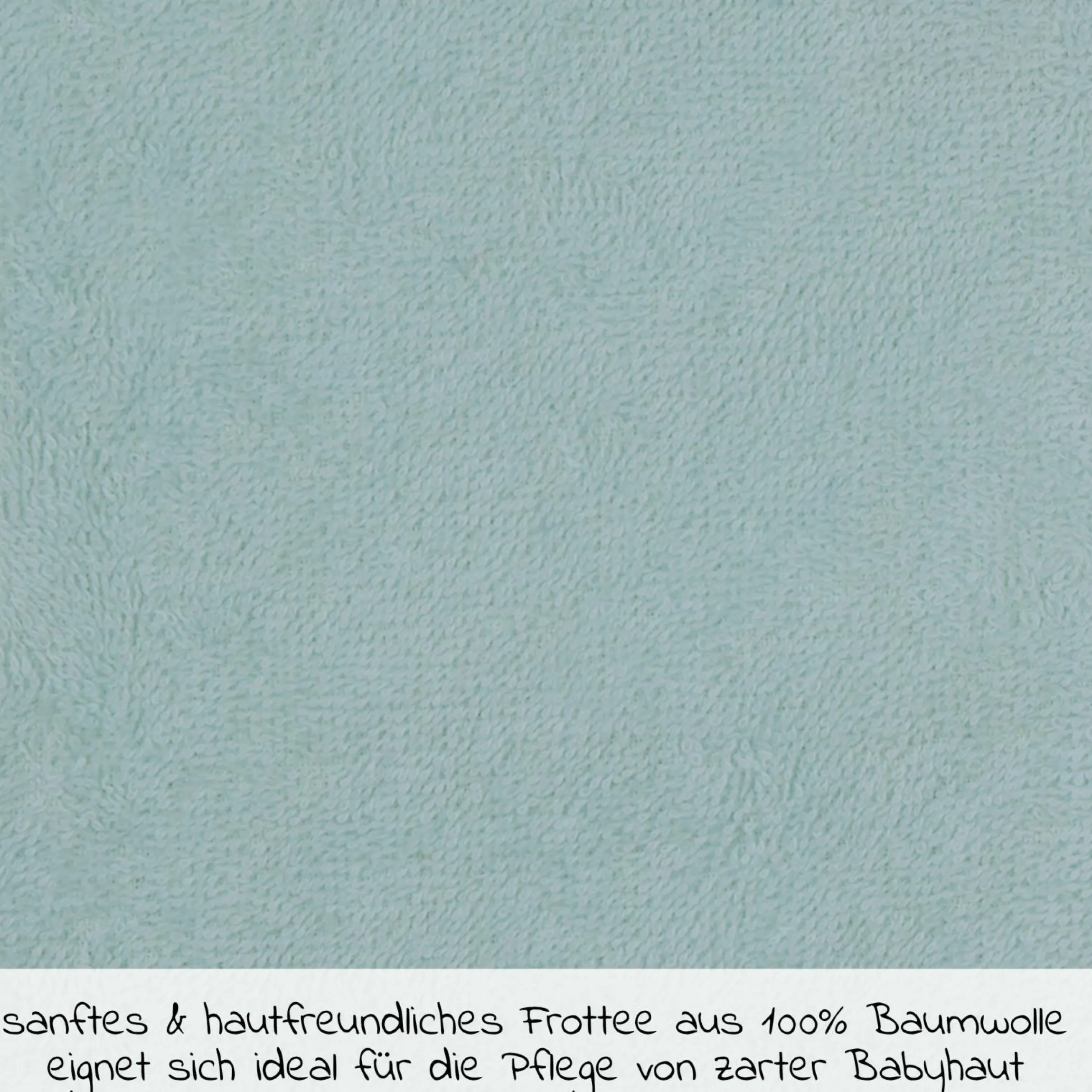 Waschhandschuh - Stickerei Eisbär - Mint