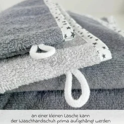 Waschhandschuh 10er Pack - Sterne - Grau