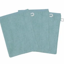 Waschhandschuh 3er Pack - Uni Eisblau
