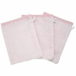Waschhandschuh 3er Pack - Uni Rosa