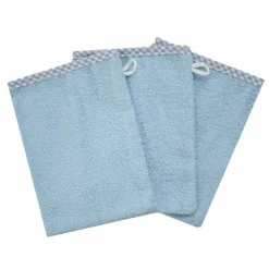 Waschhandschuh 3er Pack - Uni Blau