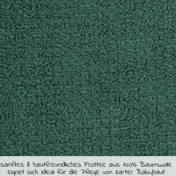 Waschhandschuh 3er Pack Bio-Baumwolle - Uni Piniengrün Hellolivgrün