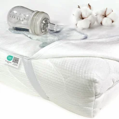 Wasserdichte Betteinlage 60 x 120 cm / Matratzenauflage für Baby- & Reisebetten - Molton