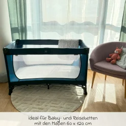 Wasserdichte Betteinlage 60 x 120 cm / Matratzenauflage für Baby- & Reisebetten - Molton