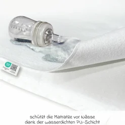 Wasserdichte Betteinlage 70 x 100 cm / Matratzenauflage Molton