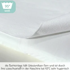 Wasserdichte Betteinlage 70 x 100 cm / Matratzenauflage Molton