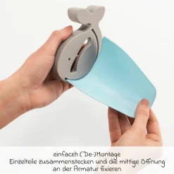 Wasserhahnverlängerung MyHappyBath Extender - Blau Grau