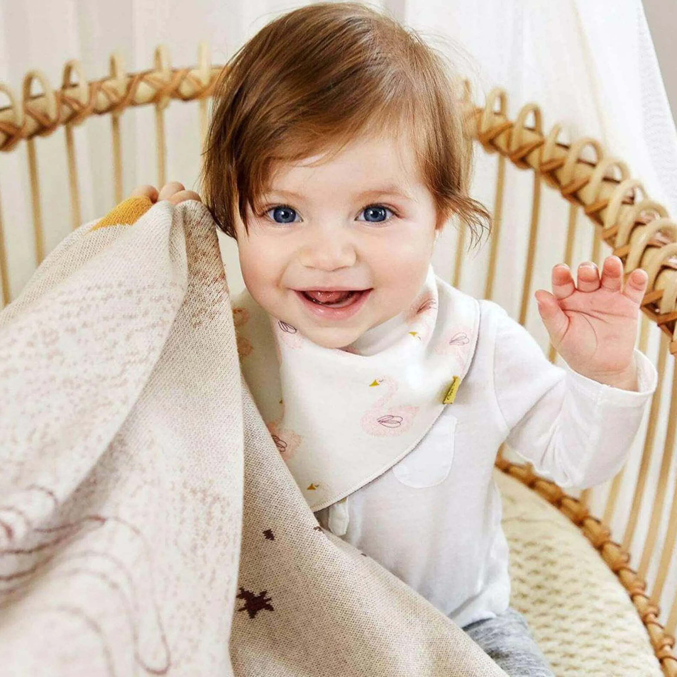 Wende-Bandana aus Bio-Baumwolle - Little Water Swan