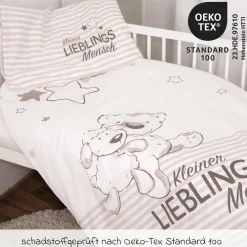 Wende-Bettwäsche 100 x 135 cm - Kleiner Lieblingsmensch