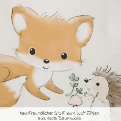 Wende-Bettwäsche 100 x 135 cm - Waldfreunde