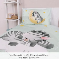 Wende-Bettwäsche 100 x 135 cm - Zebra
