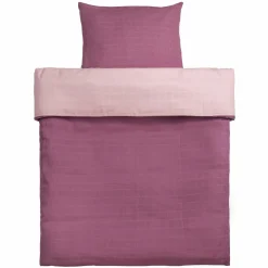 Wende-Bettwäsche Mull 80 x 80 / 35 x 40 cm - Orchidee / Puder