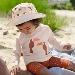 Wende-Hut LSF Sun Protection Bucket Hat - Sea Animals - Milky - Gr. 43/45