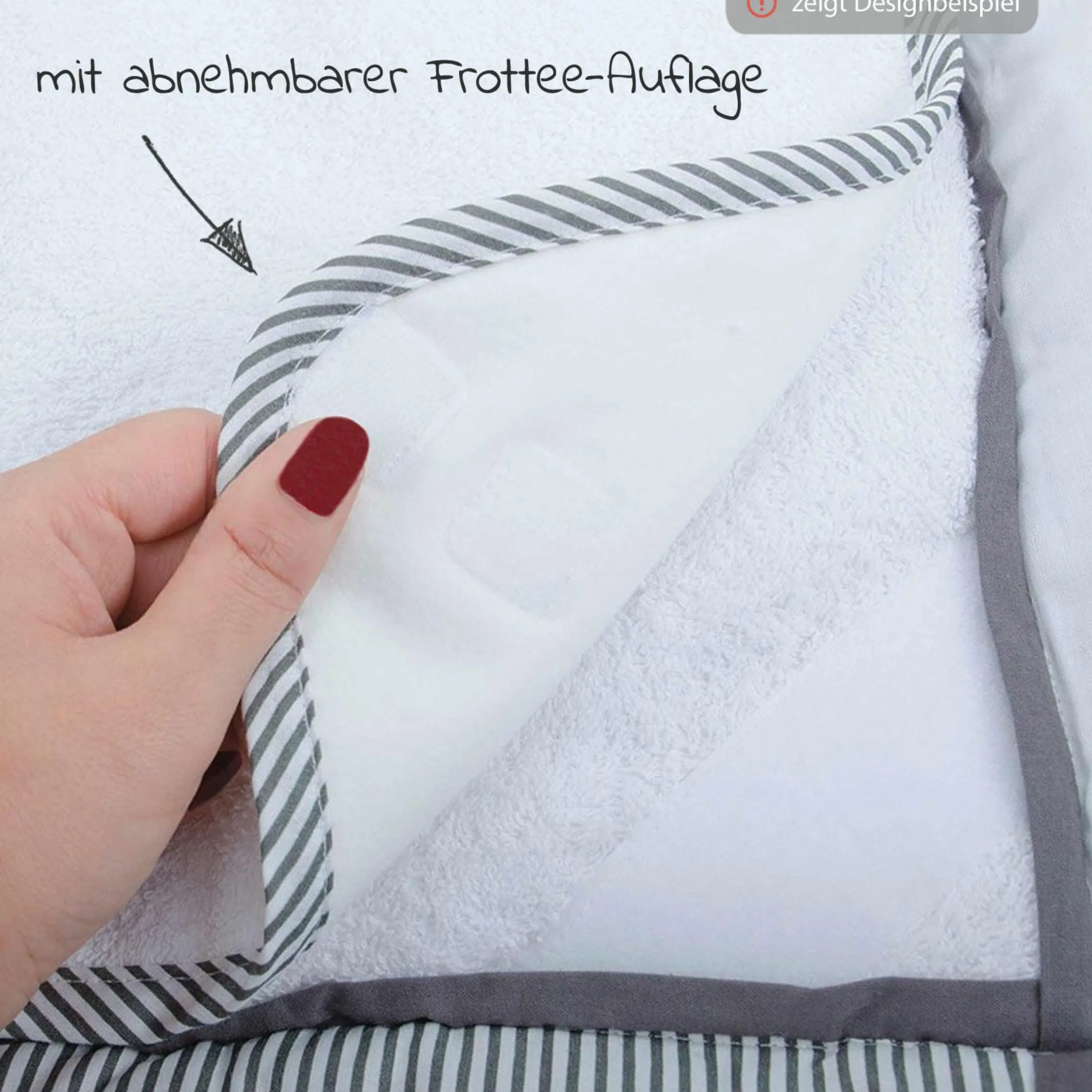 Wickelauflage mit Frottee-Bezug 75 x 80 cm - Jungle