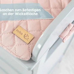 Wickelauflage mit Haltegurt 75 x 85 cm - Roba Style Lily - Rosa Mauve