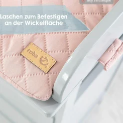 Wickelauflage mit Haltegurt 75 x 85 cm - Roba Style Sammy - Silbergrau