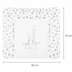 Wickelauflage Softy 75 x 85 cm - Giraffe - Weiß