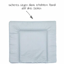 Wickelauflage Softy 75 x 85 cm - kleine Punkte Exklusiv - Grau