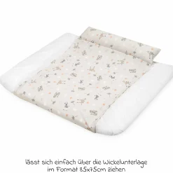 Wickelauflagenbezug mit Kopfschutz Loop Comfy Jersey - Savanne Beige