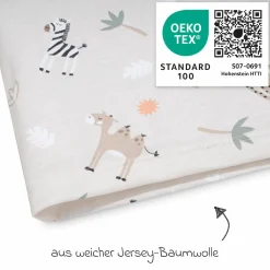 Wickelauflagenbezug mit Kopfschutz Loop Comfy Jersey - Savanne Beige