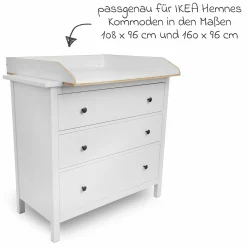 Wickelaufsatz für IKEA Hemnes Kommoden - Weiß