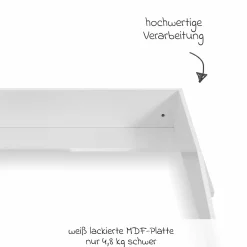 Wickelaufsatz für IKEA Kommode Hemnes - Weiß