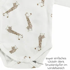 Wickelbody - Giraffe Allover - Offwhite - Gr. 68