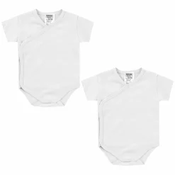 Wickelbody 2er Pack Kurzarm - Weiß - Gr. 62