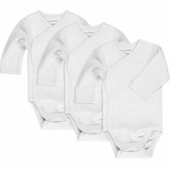Wickelbody Langarm 3er Pack - Weiß - Gr. 62/68