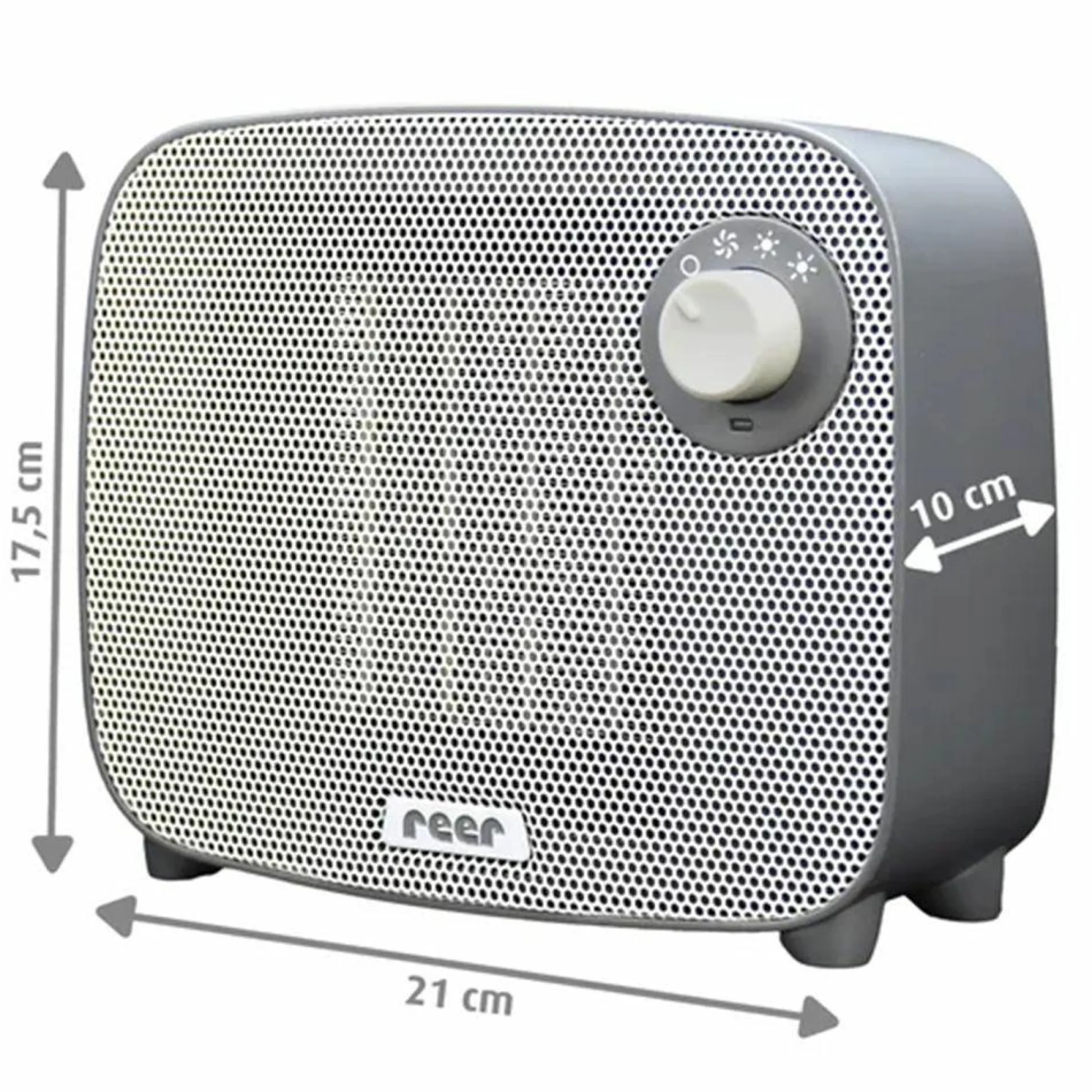 Wickelheizstrahler / Heizlüfter 3in1 FeelWell Air - mit Kühlfunktion - Grau Weiß
