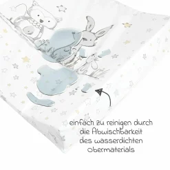 Wickelmulde Folie 2-Keil - Häschen und Eule - Weiß