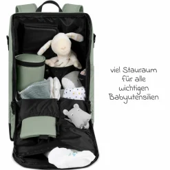 Wickelrucksack Active mit großem Frontfach inkl. Wickelunterlage & Zubehör - Pine - Kollektion 2025