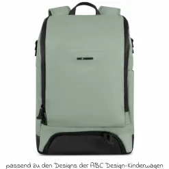 Wickelrucksack Active mit großem Frontfach inkl. Wickelunterlage & Zubehör - Pine - Kollektion 2025