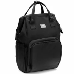 Wickelrucksack Barcelona im modernen Design mit variablem Stauraum - Schwarz