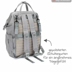 Wickelrucksack Barcelona im modernen Design mit variablem Stauraum - Schwarz