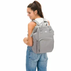 Wickelrucksack Barcelona im modernen Design mit variablem Stauraum - Stone Grey