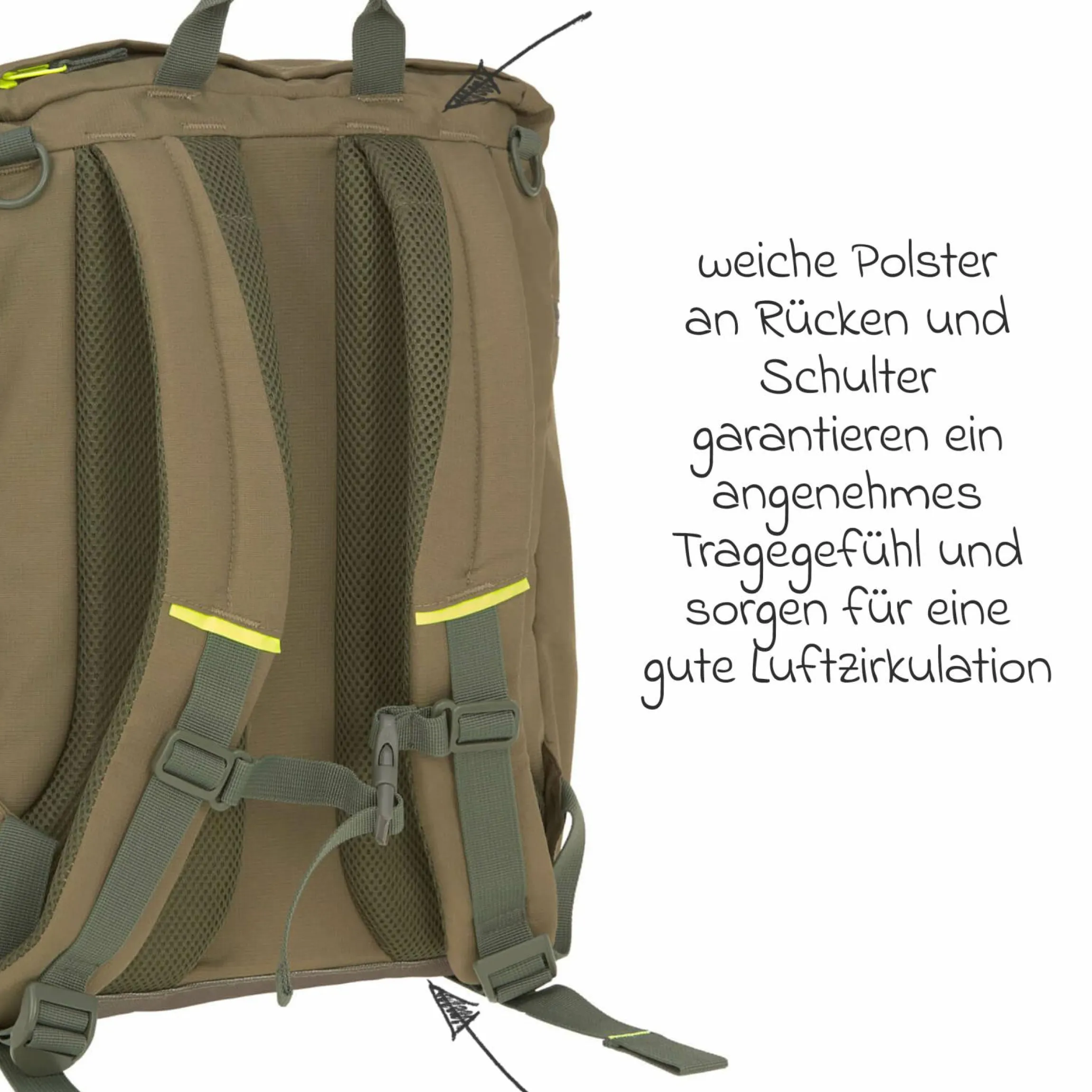Wickelrucksack Green Label Outdoor Backpack + GRATIS Still-Schal - Olive