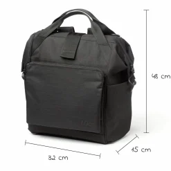 Wickelrucksack inkl. Befestigung, Wicklauflage, Flaschenhalter - Schwarz - Kollektion 2025