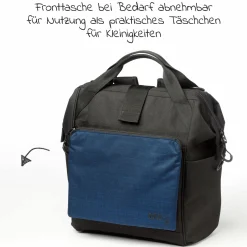 Wickelrucksack inkl. Befestigung, Wicklauflage, Flaschenhalter - Marine - Kollektion 2025