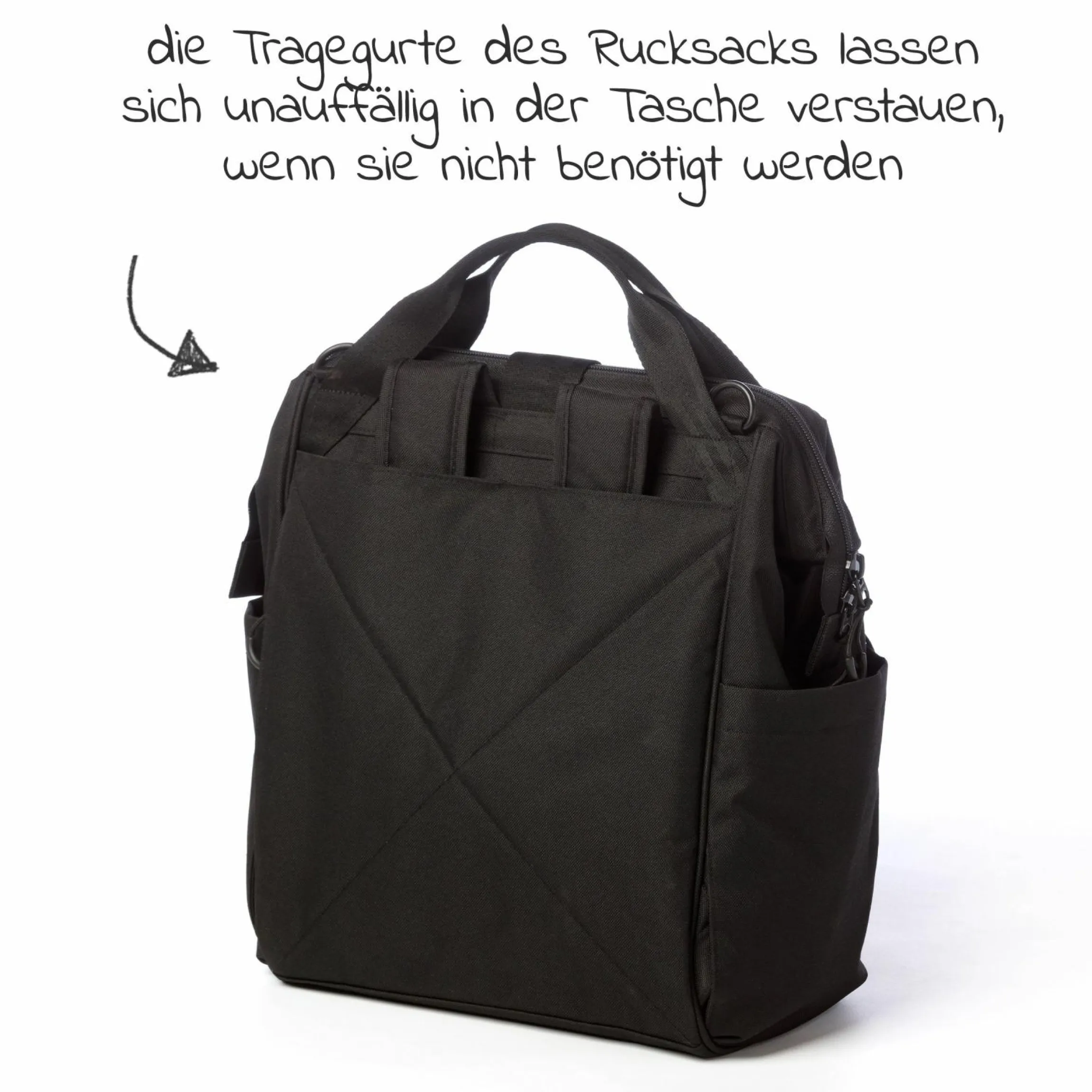 Wickelrucksack inkl. Befestigung, Wicklauflage, Flaschenhalter - Sand - Kollektion 2025