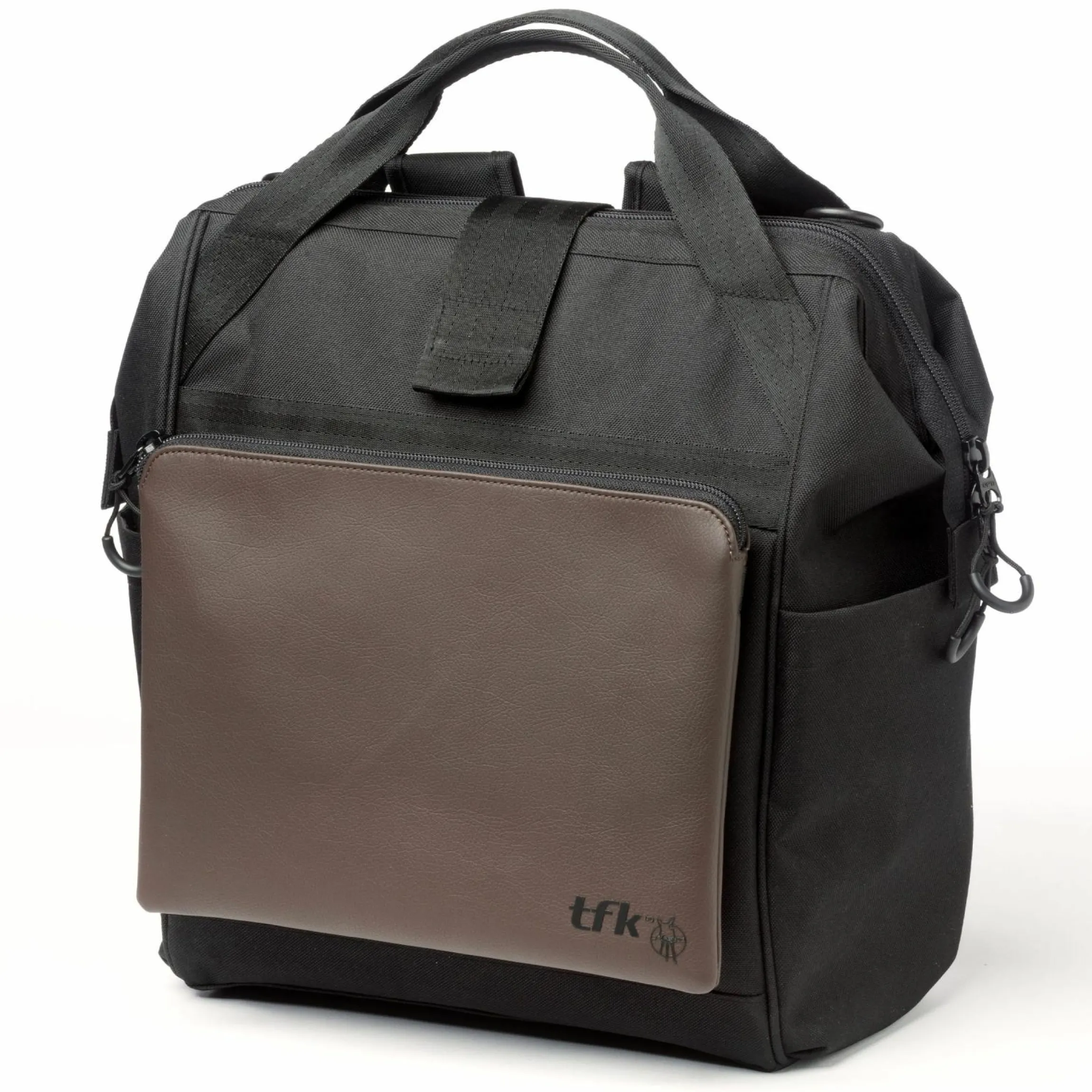 Wickelrucksack inkl. Befestigung, Wicklauflage, Flaschenhalter - Premium Leder Braun - Kollektion 2025