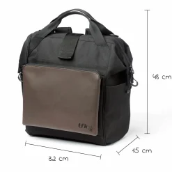 Wickelrucksack inkl. Befestigung, Wicklauflage, Flaschenhalter - Premium Leder Braun - Kollektion 2025