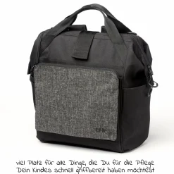 Wickelrucksack inkl. Befestigung, Wicklauflage, Flaschenhalter - Premium Anthrazit - Kollektion 2025