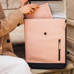Wickelrucksack inkl. Wickelunterlage & Kinderwagenbefestigung - Oslo - Rose