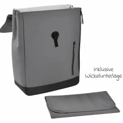 Wickelrucksack inkl. Wickelunterlage & Kinderwagenbefestigung - Oslo - Mineral Grey
